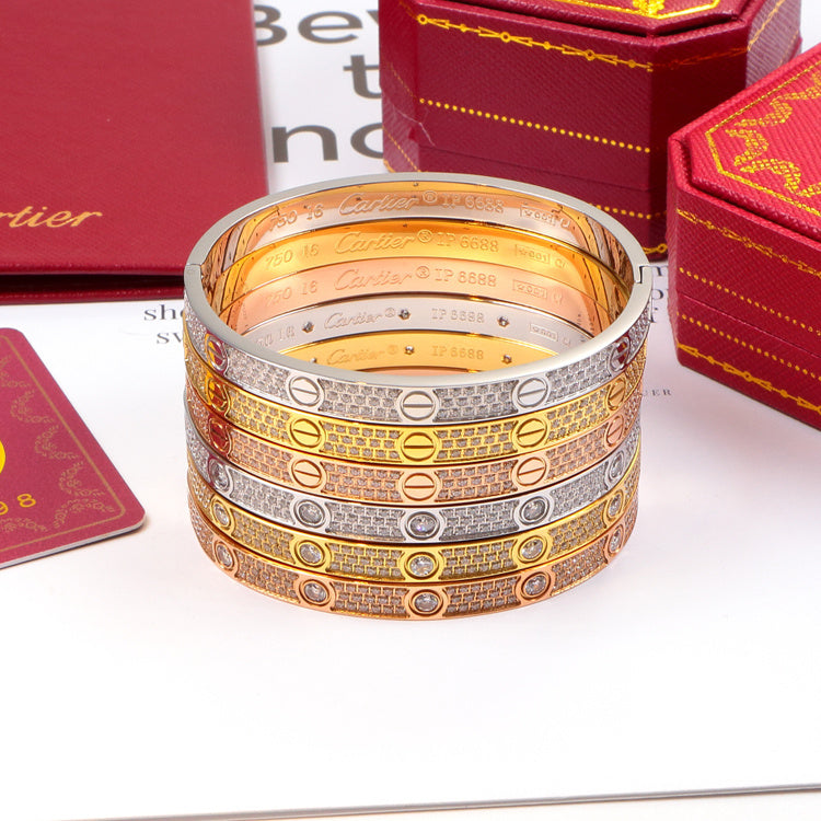 CAB25 Bracelet full diamonds screw bracelet no screwdriver Jewelry