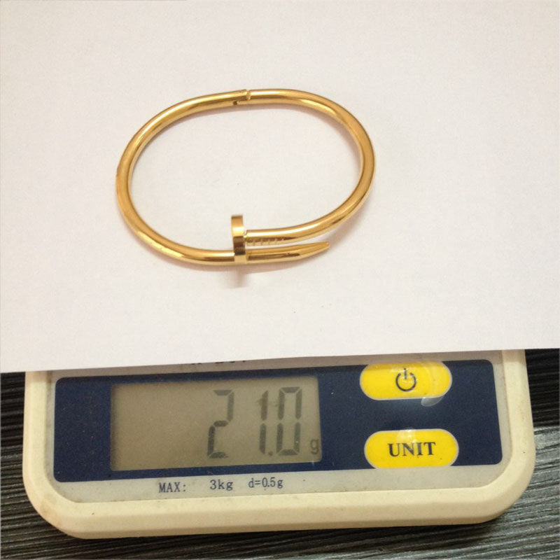 CAB12 bangle 316L steel with 18K gold plated women size or man size Jewelry