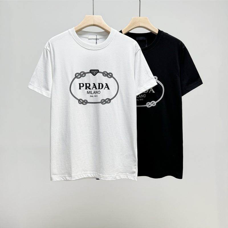 PRC57 New Men's and women's letter embroidery short-sleeved T-shirt clothing