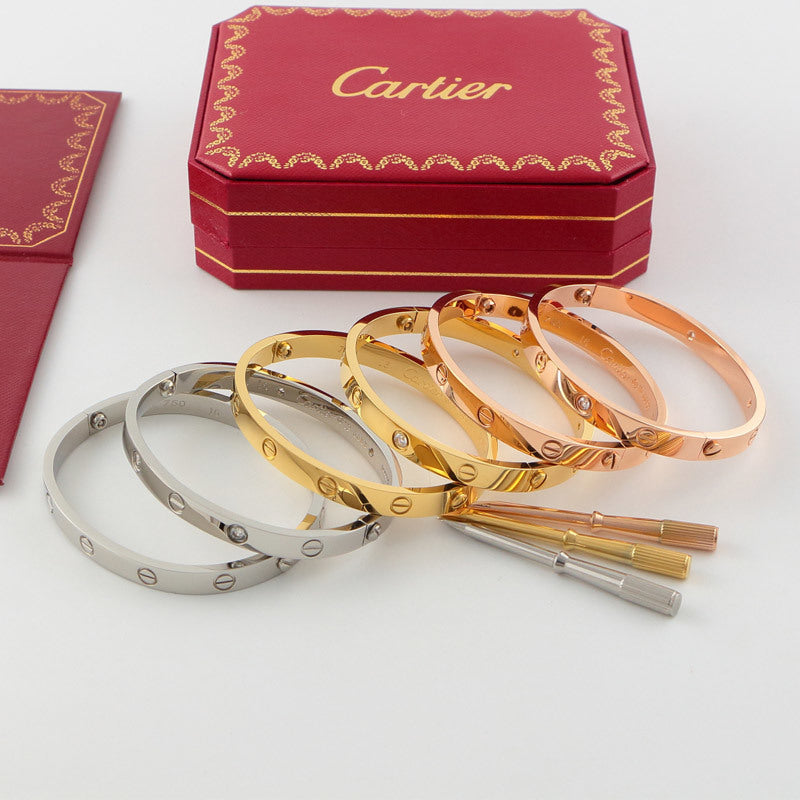 CAB15 brand bangle LOVE bracelet screw bracelet with screwdriver The most classic bangle 316L steel 18K gold plated Jewelry 15-22cm