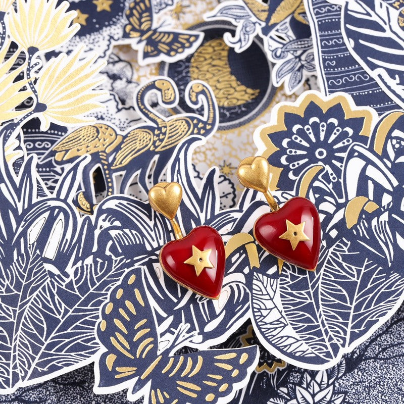 DE129 Classic ladies love pattern stud earrings Jewelry