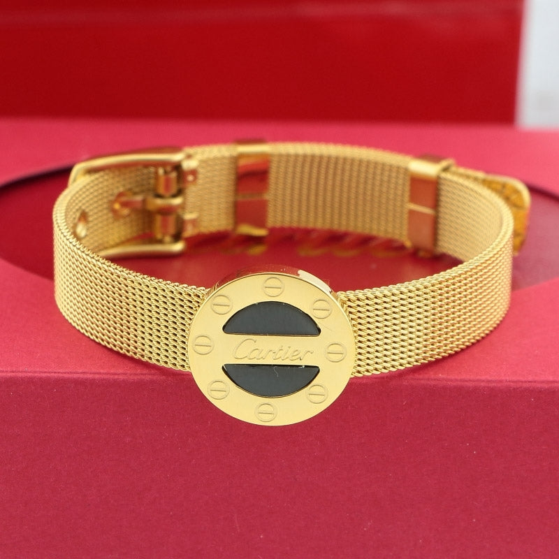 CAB4 Round letter belt buckle ladies bracelet Jewelry