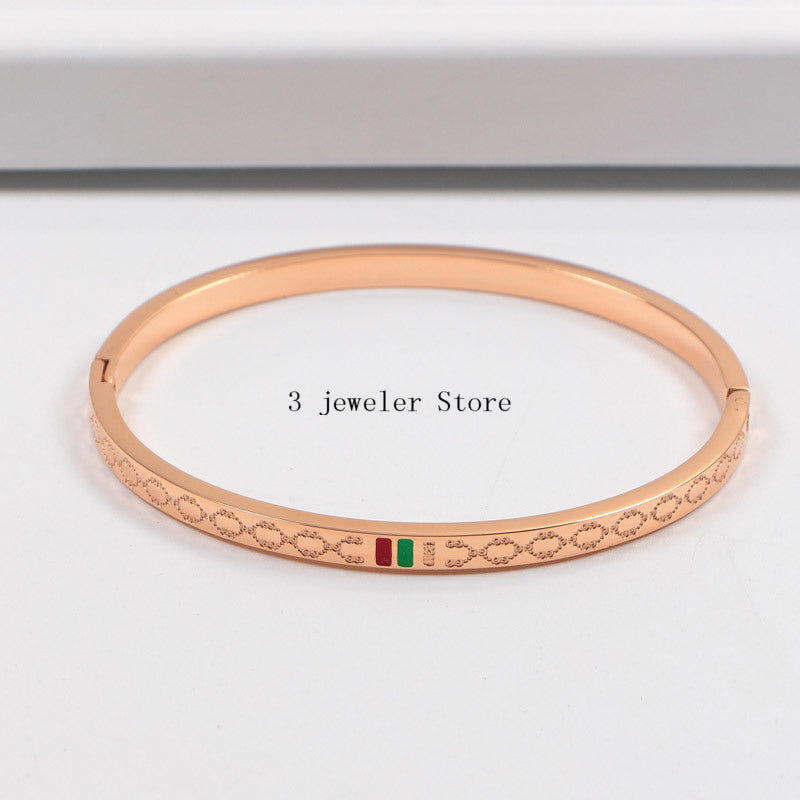 GB47 316L steel and crystal with 18K gold plated Jewelry