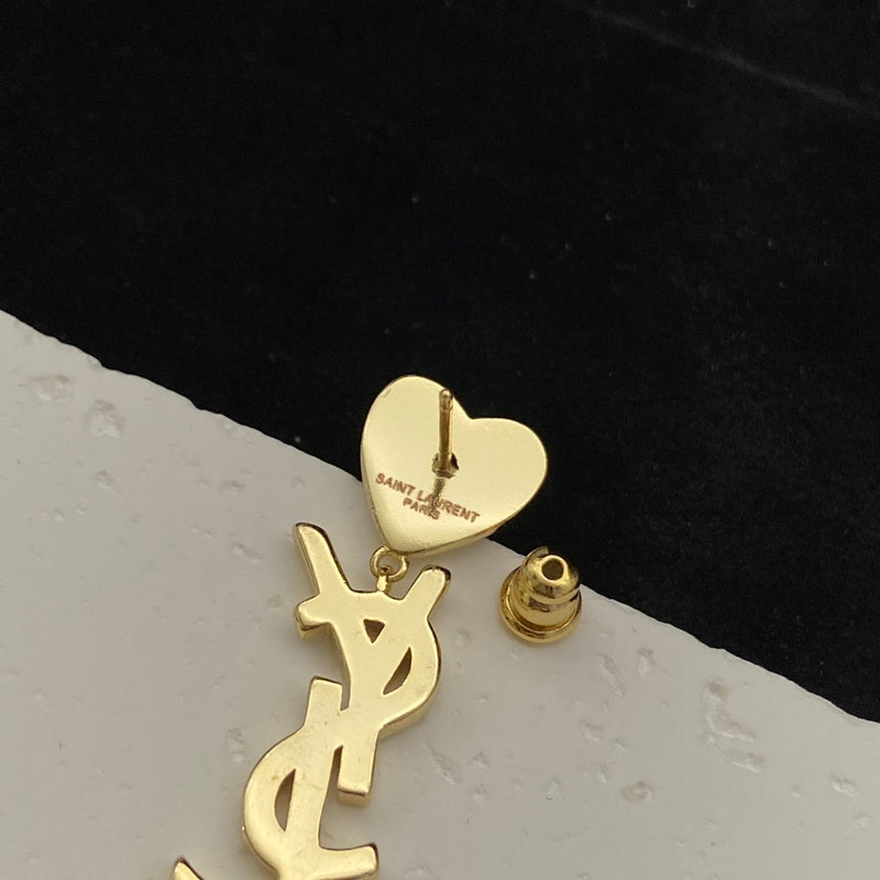 YSE9 New fashion full of diamond love stud earringsjewelry jewelry