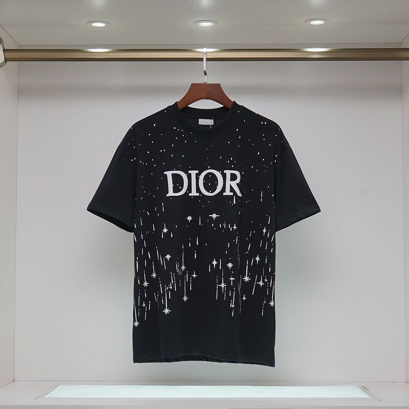 DIC08 New Men's and women's letter embroidery short-sleeved T-shirt clothing