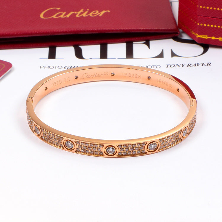 CAB25 Bracelet full diamonds screw bracelet no screwdriver Jewelry