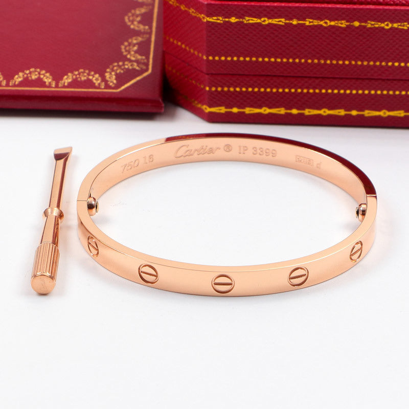 CAB15 brand bangle LOVE bracelet screw bracelet with screwdriver The most classic bangle 316L steel 18K gold plated Jewelry 15-22cm