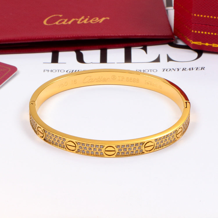CAB25 Bracelet full diamonds screw bracelet no screwdriver Jewelry