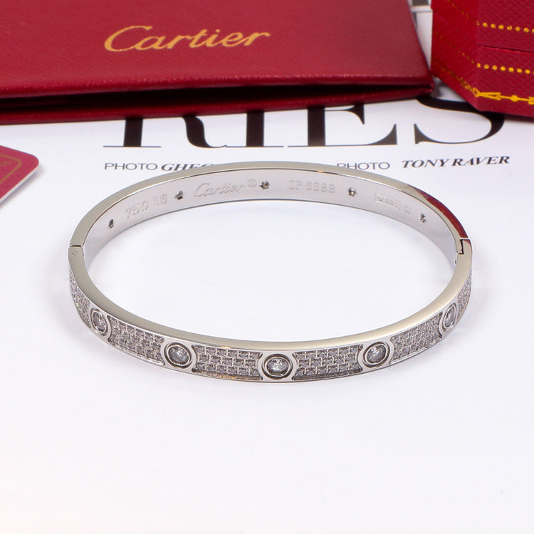 CAB25 Bracelet full diamonds screw bracelet no screwdriver Jewelry