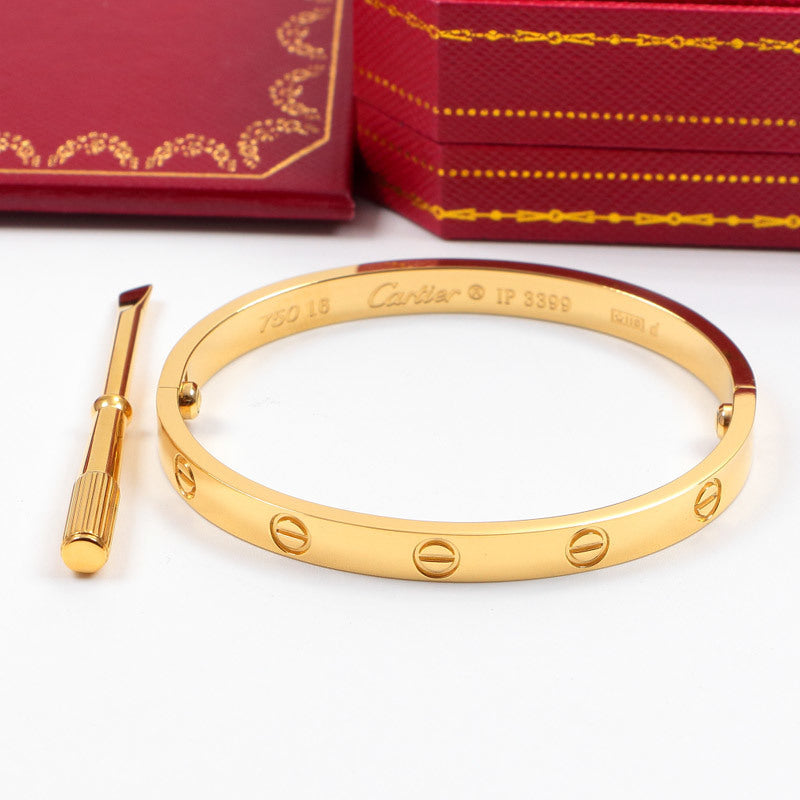 CAB15 brand bangle LOVE bracelet screw bracelet with screwdriver The most classic bangle 316L steel 18K gold plated Jewelry 15-22cm