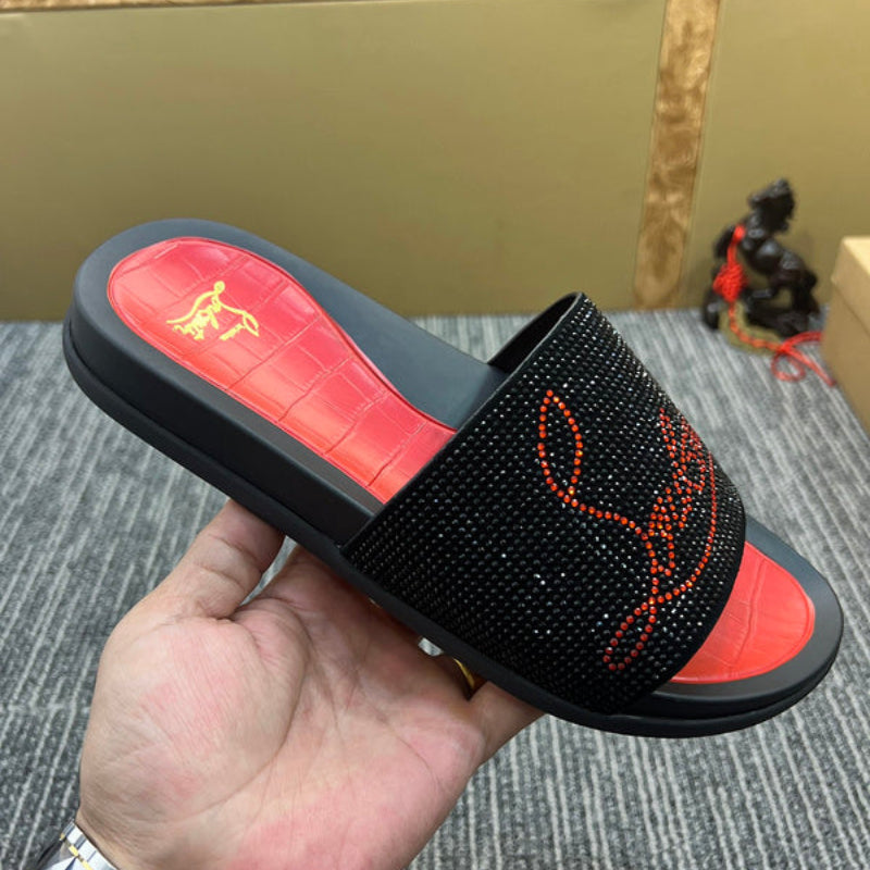YCL10 Leather Man slippers shoes High quality with box