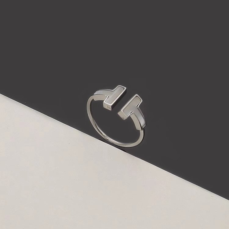 TJ01  Double T Shell Ring Jewelry