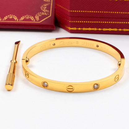 CAB15 brand bangle LOVE bracelet screw bracelet with screwdriver The most classic bangle 316L steel 18K gold plated  Jewelry 15-22cm