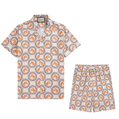 GUC1 New Fashion Summer Suit Short Sleeve Shirt Shorts