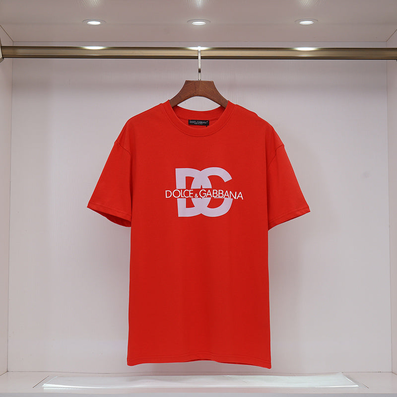 DGC01  New  Men's and women's letter embroidery short-sleeved T-shirt clothing