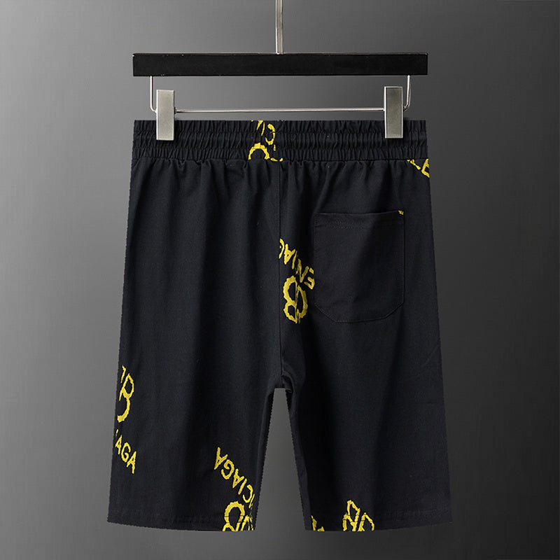 BAC23 New men's short sleeved polo top+shorts clothing