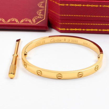 CAB15 brand bangle LOVE bracelet screw bracelet with screwdriver The most classic bangle 316L steel 18K gold plated  Jewelry 15-22cm