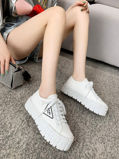 MJPS10 Women 35-40 Shoes 5CM Leather shoes With Box